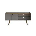 Manhattan Comfort Bogart TV Stand in Grey and Nature 257BMC50